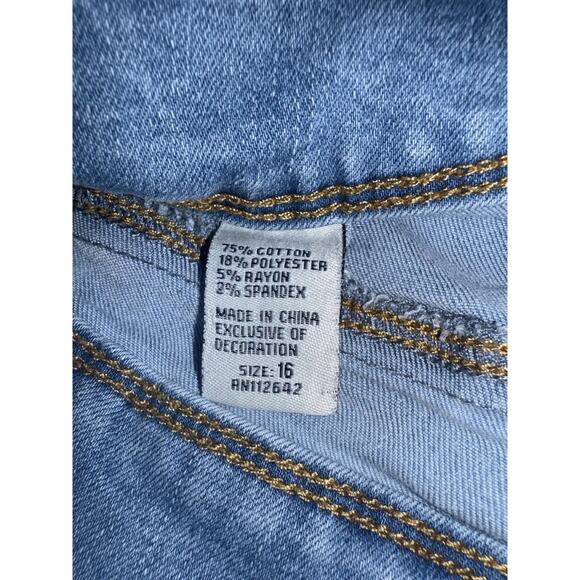 Womens Skinny Jeans Sz 16 Med-Light Wash High Rise Whisker Honey & Bristle - Picture 5 of 8